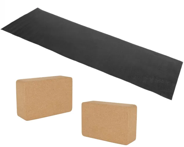Odin Pakke-tilbud Yogamatte + 2 stk Kork Yogablokker